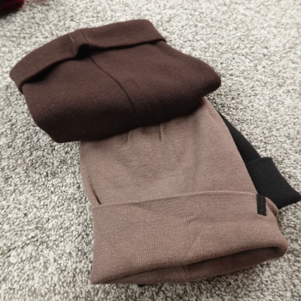 NEW Ben Sherman Hat Beanie Cap Mens One‎ Size Black Brown Beige Knit 3 Pack Warm